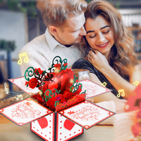 Tarjeta de Felicitación de Aniversario con Caja Sorpresa 3D Ecológica Winpsheng, con Material de Papel para Decoración de Fiestas