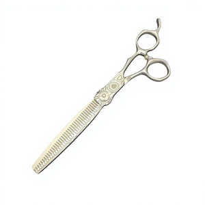 Juego de Tijeras de Barbero Profesionales para Diestros, Reutilizables, Ligeras, con Hojas de Acero Inoxidable 440C, Tijeras de Entresacar Afiladas para Cortar - Product Image 6