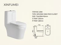 Ensemble de toilettes sanitaires de luxe en céramique monobloc pour hôtels