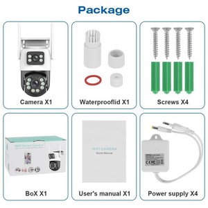 Mini ống kính kép Màn hình kép 4k 8MP PTZ <span class=keywords><strong>Wifi</strong></span> Camera HD IP Camera ngoài trời tự động theo dõi bảo vệ an ninh CCTV máy ảnh - Product Image 5