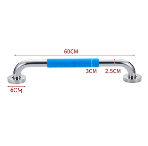 Barre de douche antidérapante en acier inoxydable de 40 cm, barres d'appui de sécurité pour salle de bain, poignée en caoutchouc pour personnes handicapées, barre de douche pour personnes âgées - Product Image 5