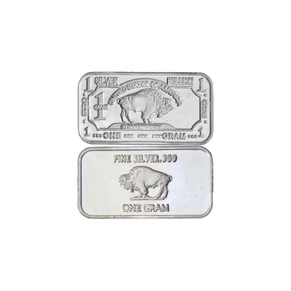 1 Gram Pure Fine .999 Bullion Silver Bar