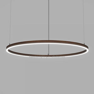 Lámpara colgante circular para interior, anillo de <span class=keywords><strong>luz</strong></span> colgante de perfil de aluminio ovalado, directa e <span class=keywords><strong>indirecta</strong></span>, 60x35cm, proveedor de China - Product Image 4