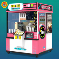 Distributeur automatique de bubble tea robotisé commercial avec écran tactile de 22 pouces, lait importé, options de paiement multiples, directement de l'usine