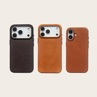 Étui de téléphone en cuir huilé de luxe pour iPhone 18 Pro Max, fin, antichoc, anti-rayures, fournisseur OEM personnalisé