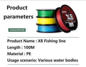 Wholesale X8 100m 150m 5 Colors <strong>Fishing</strong> Line 8 Braided Pe Line Anti Bite Sea <strong>Fishing</strong> Braided Fish <strong>Thread</strong> - Product Image 2