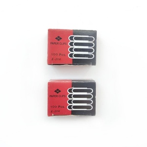 Factory Wholesale <b>Box</b> Packing 28mm Metal Desktop Binding Office Set Custom Design Strong Paper Clip - Product Image 6