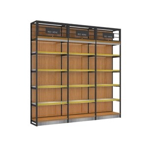 קוסמטיקה עץ ומתכת תצוגת סופרמרקט תצוגת גונדולה מתלה מדפי יחידה - Product Image 3