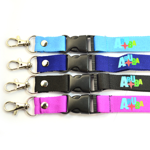 Custom Sublimation Heat Press Keychain Name Tag Holders Polyester and Nylon Ribbon Lanyard