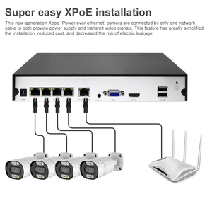 Kit de caméra Wistino 4k 16 canaux TSEYE POE, <span class=keywords><strong>plug</strong></span> and play, audio, vision nocturne couleur, système de caméra <span class=keywords><strong>CCTV</strong></span> POE - Product Image 3