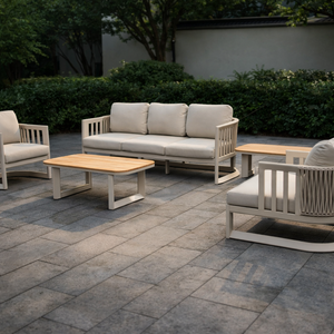 Sofá de Aluminio para Patio o Balcón, Ideal para Terraza, Fácil de Montar, Sofá <span class=keywords><strong>en</strong></span> Forma de L para Exteriores - Product Image 1