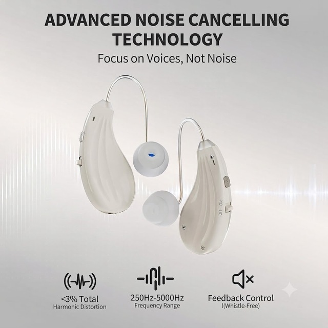 Digital OTC BTE 16CH Hearing Aids Rechargeable Noise Cancelling for Mini Size Lightweight for Mild Moderate Hearing Loss