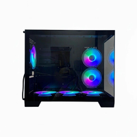 MID Tower Desktop Circular Tempered Glass Pc Casing Cpu Cabinet Atx Cooling Gaming Computer case