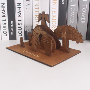 Escena <span class=keywords><strong>de</strong></span> la Resurrección <span class=keywords><strong>de</strong></span> Natividad en Madera, Decoración <span class=keywords><strong>de</strong></span> la Tierra Santa para Pascua, Regalo Cristiano Artesanal para Exhibición en el Hogar o la Iglesia - Product Image 3