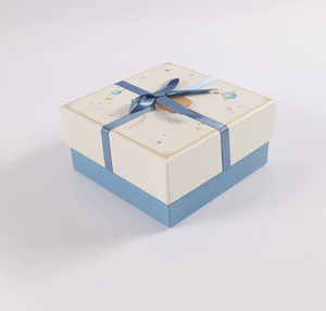 Rigid lid and base gift <b>box</b> made of high quality cardboard with die cutting lamination and gold stamping process - Product Image 1