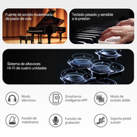 Piano numérique portable TERENCE V20 clavier de piano électronique pliable à 88 touches pour église