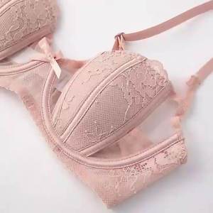 Ensemble de soutien-gorge sexy en dentelle ajourée avec oreilles de <span class=keywords><strong>lapin</strong></span>, armatures souples, ultra-fin, respirant, pour grandes poitrines, lingerie féminine - Product Image 2