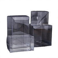 Boîte d'emballage transparente pliable en plastique PET haute fréquence personnalisée avec fond autobloquant, film protecteur, matériaux recyclés