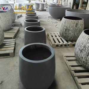 Nuevos Materiales de Construcción de Piedra, Macetas de Concreto Gris Claro de Alto Rendimiento para Villas, Hoteles y Vestíbulos - Product Image 1