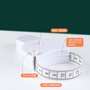 Ruban à mesurer numérique doux pour le corps, accessoire de couture pour mesurer la circonférence des jambes de la poitrine pour tricoter à la main - Product Image 4