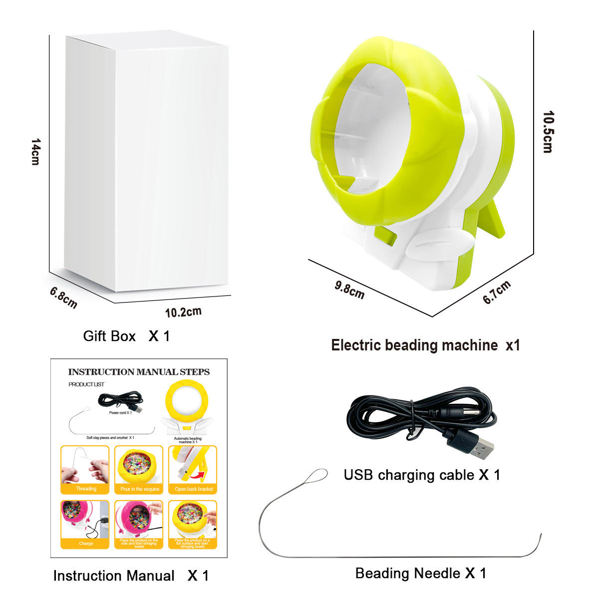 เครื่องร้อยลูกปัดสีเขียวรุ่นใหม่ (สำหรับแผ่นดินโพลิเมอร์)