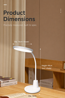 Lámpara de Escritorio LED al por Mayor, 10W, con Soporte para Teléfono, Luz de Mesa con Cuello de Cisne, OEM para Venta al por Menor