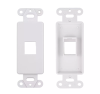 Gcabling USA Type 1 2 3 Port Plaque murale sans vis Prise de sol Rj45 Connecteur de prise jack Rj45 Plaques de suspension murale