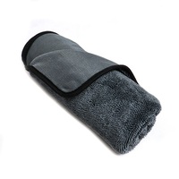 Boucle torsadée à un côté à séchage rapide 40x60 cm 800 Gsm gris Auto Detailing Serviette de lavage de voiture Twist Microfiber Serviette de séchage de voiture