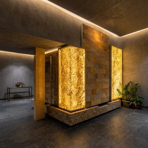 Revestimiento de piedra para paredes interiores, revestimiento de pared de pizarra translúcida, chapa delgada pulida, pizarra moderna contemporánea para interiores. - Product Image 6