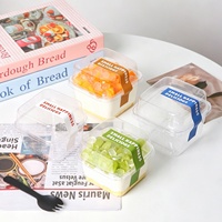 Boîte d'emballage alimentaire jetable en plastique PET SX585 pour crème glacée, gelée, mousse, salades de fruits