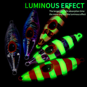 LF124-Hot ตกปลาเรือใต้ทะเลลึกเหยื่อจิ๊กโลหะเรืองแสงแบบช้า30ก. 60ก. 80ก. 120ก. <span class=keywords><strong>ราคา</strong></span>ดีที่สุดสำหรับปลาเทราท์แซลมอนแม่น้ำ - Product Image 4