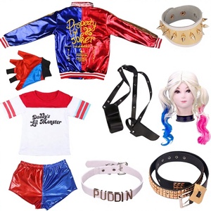 Disfraz <span class=keywords><strong>de</strong></span> Harley Quinn <span class=keywords><strong>de</strong></span> Suicide Squad para Niñas, Disfraz <span class=keywords><strong>de</strong></span> Monstruo con Bordado para TV y Cine, Halloween - Product Image 4