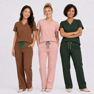 Uniformes Médicos Estampados al por Mayor OEM, Tallas Grandes, Antiarrugas, con Diseño de Lunares, Conjuntos de Uniformes para Enfermeras, Doctoras y Hospitales - Product Image 4