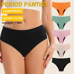 4 Layers Period Panties GOTS GRS ISO Calzones Mestruales Bamboo Absorbent Incontinence Women Menstrual Underwear Period Panties