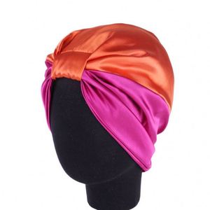 Gorro de Dormir de Satén Sedoso para Mujer, Turbante Suave Pre-Atado, Pañuelo de Moda para la Cabeza, Gorro para Quimioterapia, Gorro para el Cabello - Product Image 3