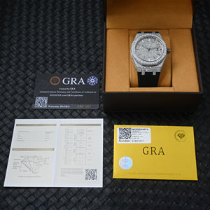 Orologio Iced Out con Diamanti Movimento Automatico di Lusso Fatto a Mano Completamente Tempestato di Diamanti VVS Moissanite Stile Hip Hop per Uomo - Product Image 2