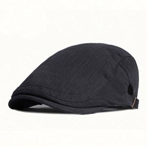 Wholesale Solid Color Plain <b>Summer</b> Gatsby Ivy <b>Caps</b> Vintage Adjustable <b>Flat</b> <b>Cap</b> Outdoor Unisex Newsboy Hat for Men - Product Image 2