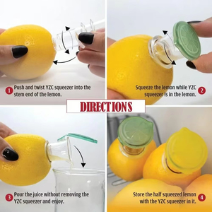 LM LM25235 Portable Lemon Juices Squeezer Plastic Lightweight <b>Reamer</b> Washable Manual Built-In Filter Home Travel - Product Image 5