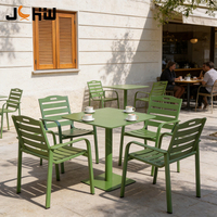 Chaises de restaurant et de café en aluminium multicolores pour l'extérieur, chaises de jardin et de terrasse commerciales pour la rue – Offre spéciale