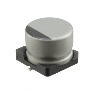 Condensador de Aluminio Original CAP ALUM 33UF 20% 35V SMD UWG1V330MCL1GS de Montaje Superficial 33 uF - Product Image 1