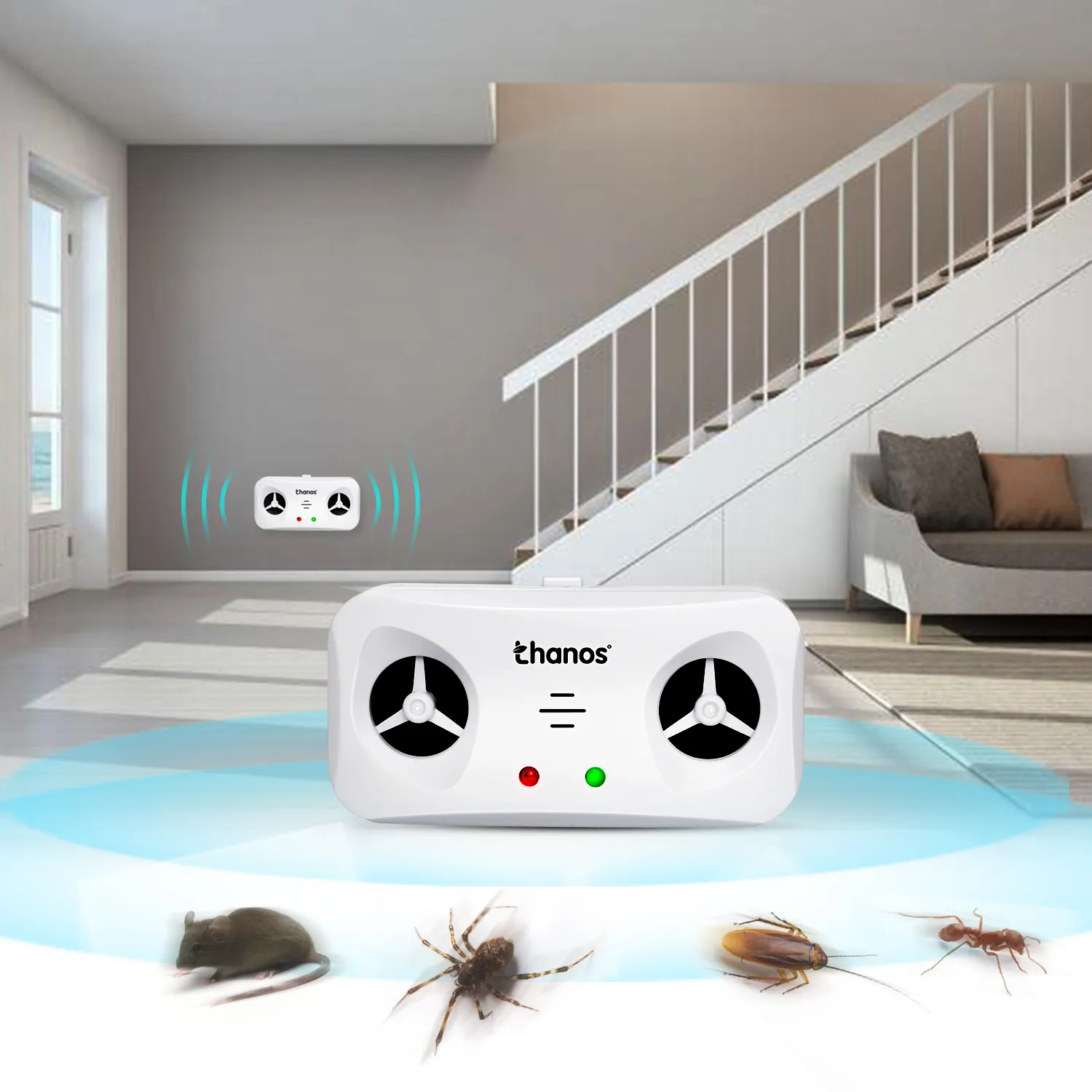 Plug-In Insect Repeller Electronic Indoor Repellent Insect With Ultrasonic And Electromagnetic Waves Ultrasonic Pest Repeller