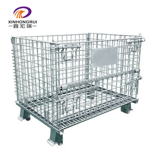 Thương mại cường độ cao đóng mở thép carbon thấp Q235 nhúng nóng mạ kẽm dây lưới container Lồng hàng hóa thiết bị lưu trữ - Product Image 1