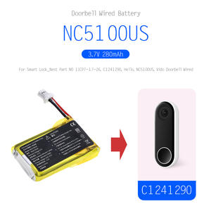 Batterie de verrouillage intelligente pour <span class=keywords><strong>Nest</strong></span> <span class=keywords><strong>Hello</strong></span> 1ICP7-17-26 C1241290 NC5100US Vido Sonnette filaire - Product Image 4