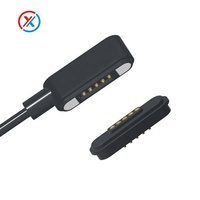 Kabel Data USB 5PIN 2.20 Pitch Arus Tinggi Tahan Air Konektor Pengisian Magnetik Pria Wanita untuk Permainan VR Panjang 1m Android