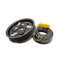 Compresseur de climatisation de voiture avec embrayage magnétique 12V 6PK, poulie 129mm, roulement 35x55x20mm, compatible avec les pièces de climatisation Renault
