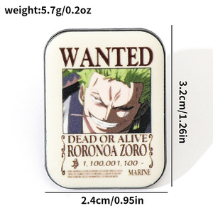 Badge en émail vintage Zoro <span class=keywords><strong>ACE</strong></span> Une pièce voulait broche - Product Image 3