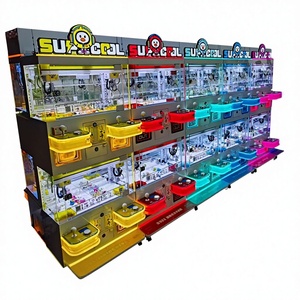 Mini máquina de garras de doble capa para cuatro personas, de metal, con sensor de movimiento y LED, juego operado con monedas para exhibición de regalos en centros comerciales urbanos - Product Image 4
