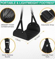 Hamac de voyage en mousse à mémoire de forme pour les pieds, portable et avec fonction de massage pour les longs trajets aériens et support confortable pour les pieds sur le bureau