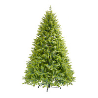 Arbre de Noël artificiel en gros, sapin bicolore vert, support métallique, taille et forme personnalisées, OEM ODM, arbre de Noël vert bicolore