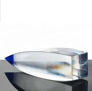 Jadevertu K9 cristal matériel haute qualité cristal bleu prix verre trophée tour tophy